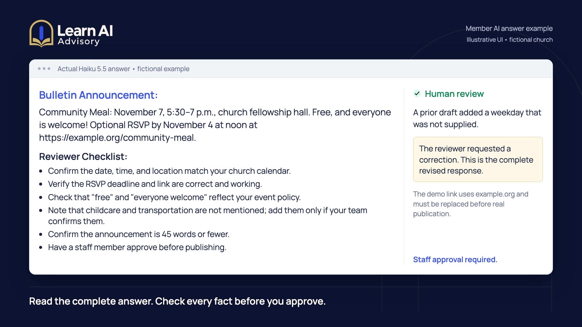 Asking the member AI answer box: a still image from the product demonstration.